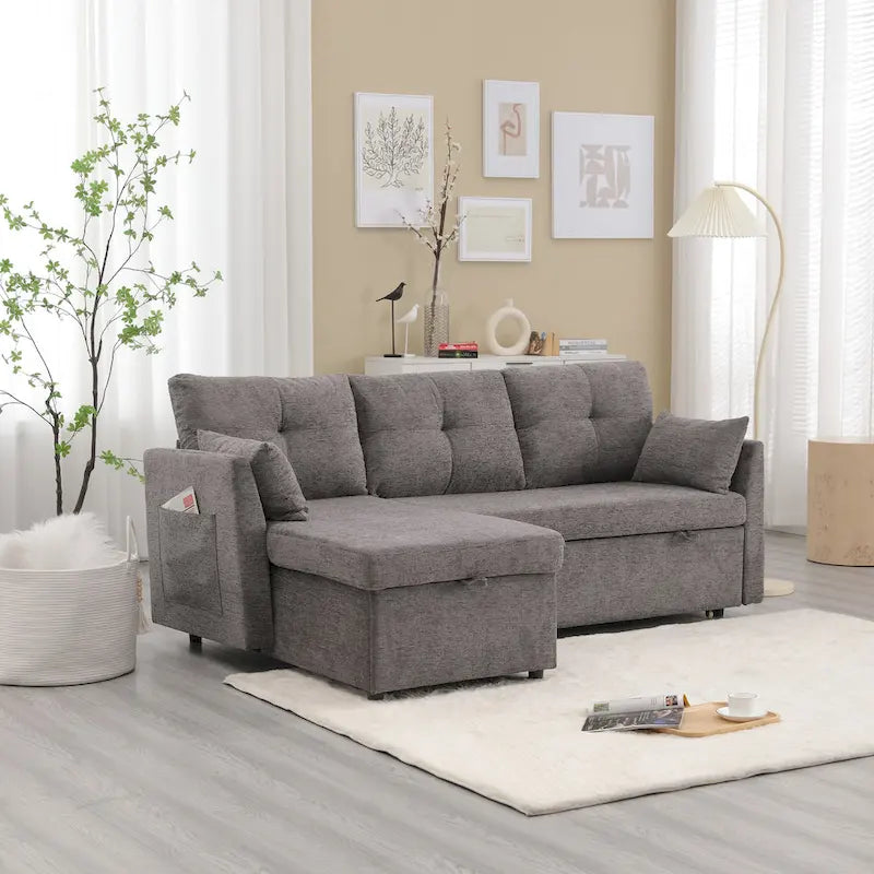 Sofá Seccional Modular con Almacenamiento y Función Reclinable