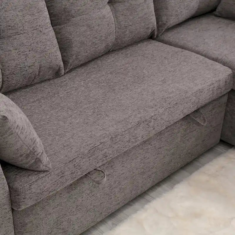 Sofá Seccional Modular con Almacenamiento y Función Reclinable