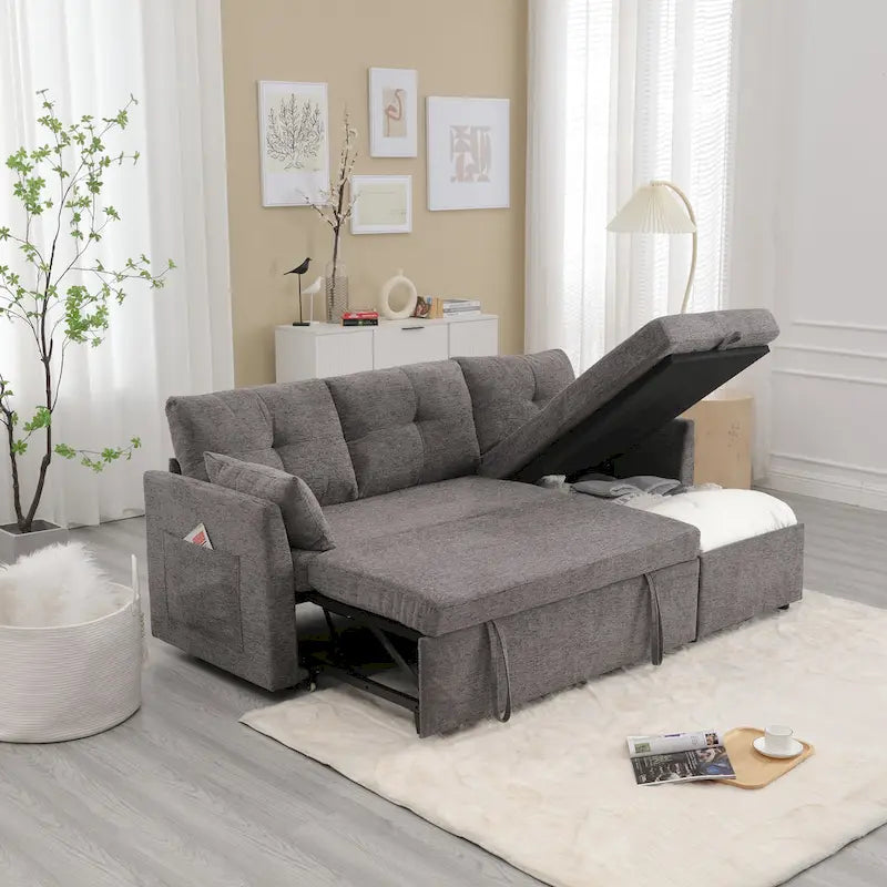 Sofá Seccional Modular con Almacenamiento y Función Reclinable